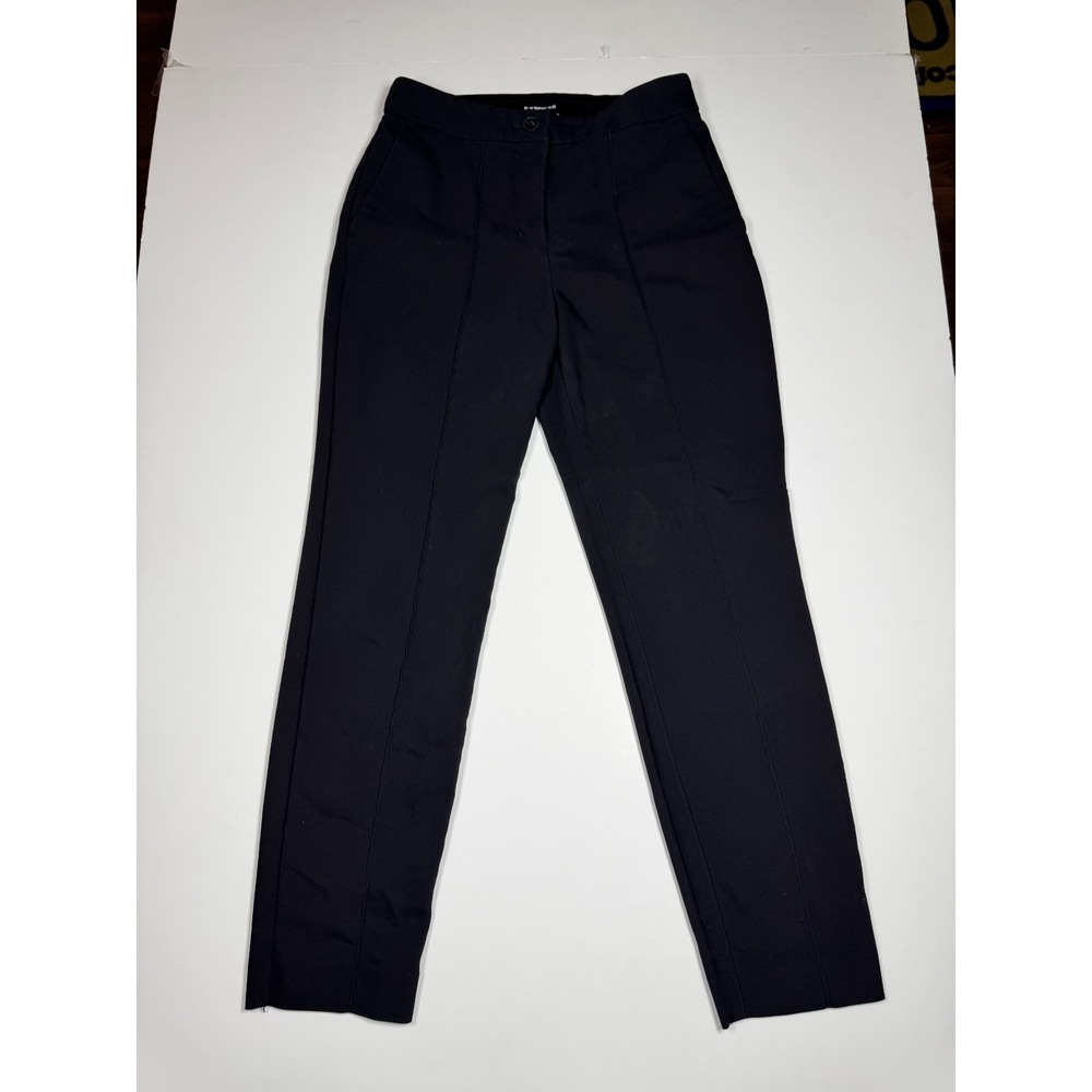 Express Dress Pants Womens Black Stretch Pintuck Straight Leg Business Formal